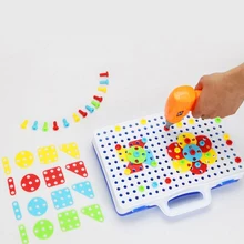Детские игрушки, обучающие игрушки, дрель, головоломка, сделай сам, винтовая группа, игрушки, детский набор, пластиковый мальчик, мозаика, дизайн, строительная игрушка