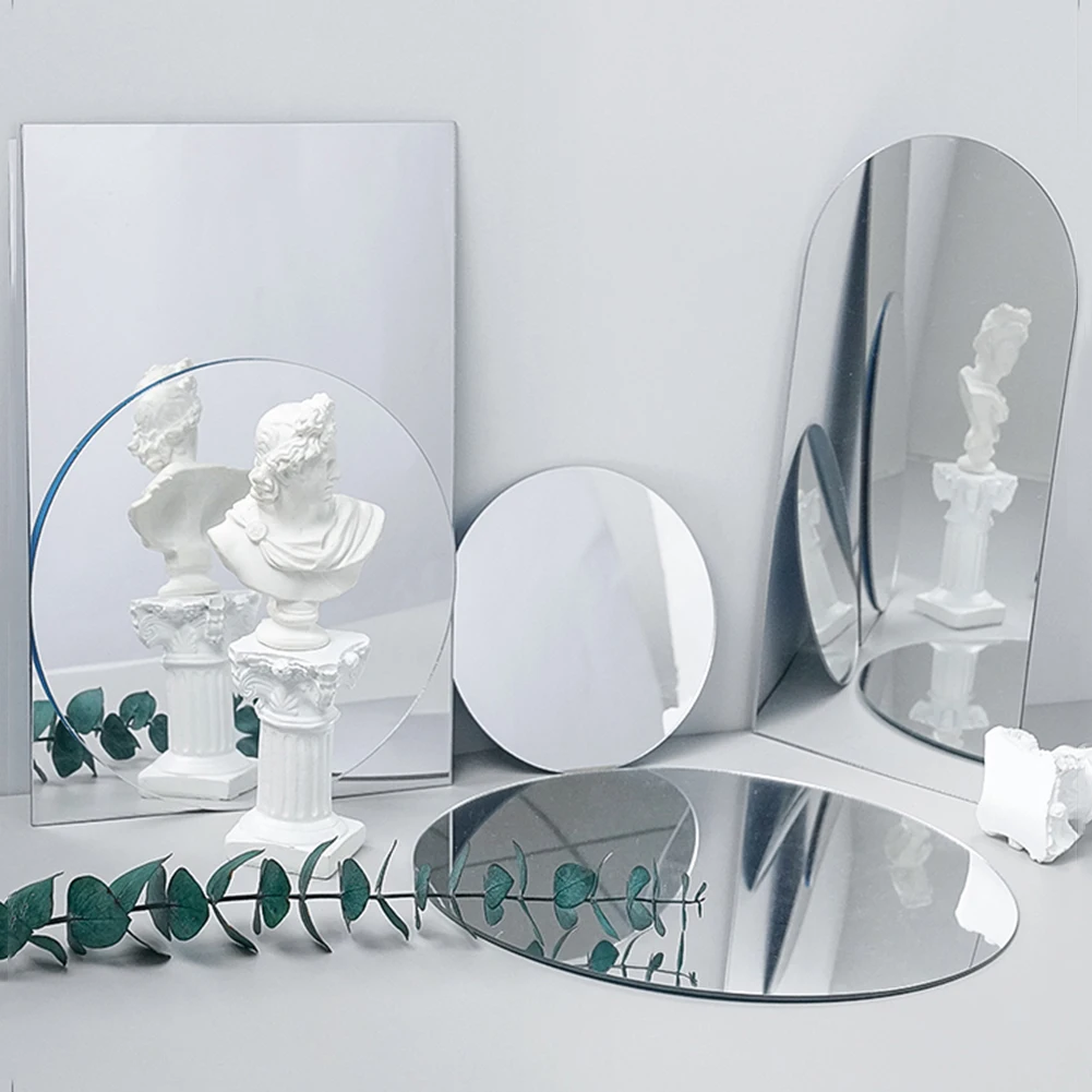 INS Style Acrylic Mirror Background Photo Studio Photography Props Accessories For Cosmetic Jewelry Shooting Fotografía Backdrop