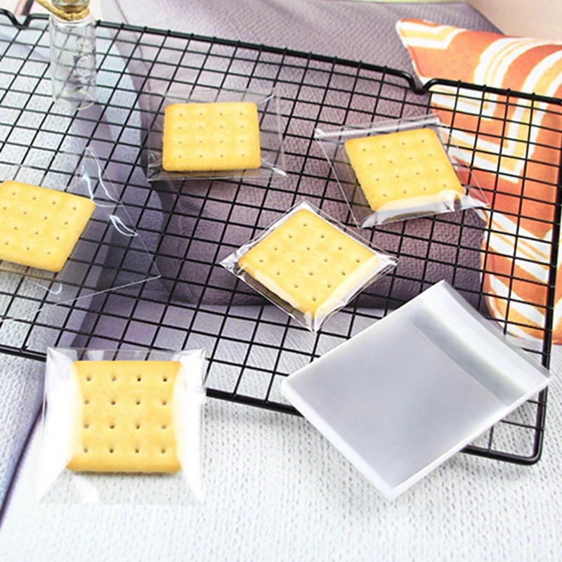 Transparent Cookie Bags Self Adhesive Seal Plastic Cookies Bags For