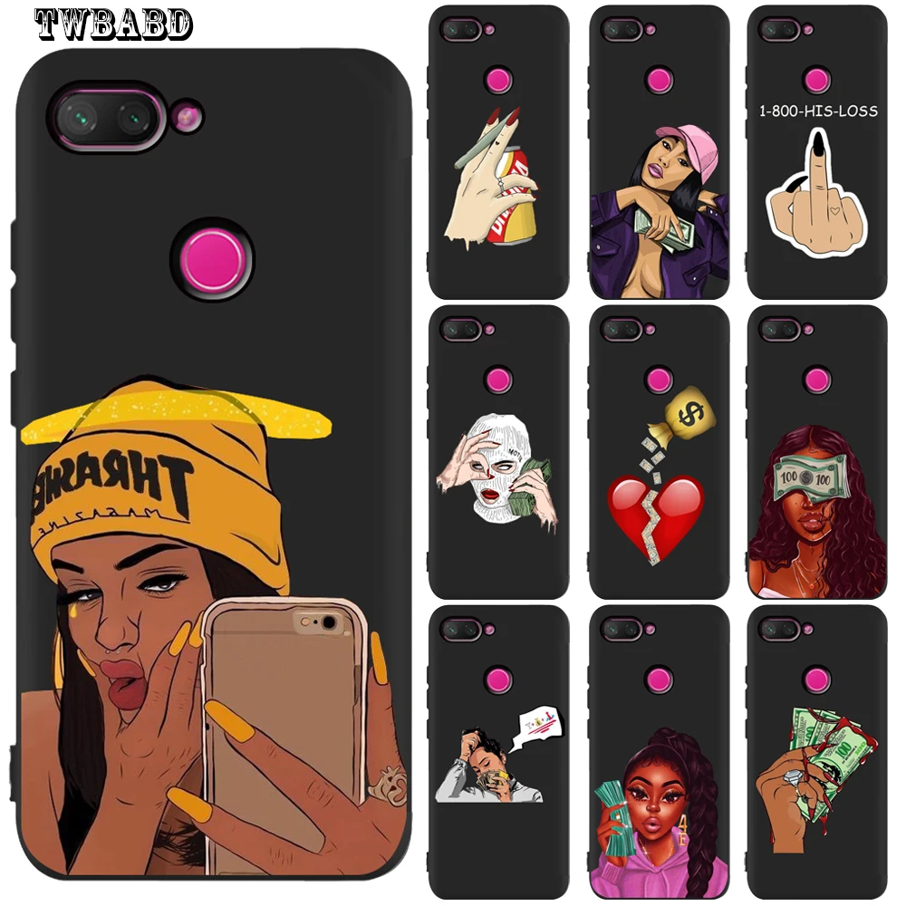 For Cover Xiaomi Redmi Note 8 Pro Cool Fashion Girl Money Phone Case for 7 Note5 6 K20 9T Etui | Мобильные телефоны и