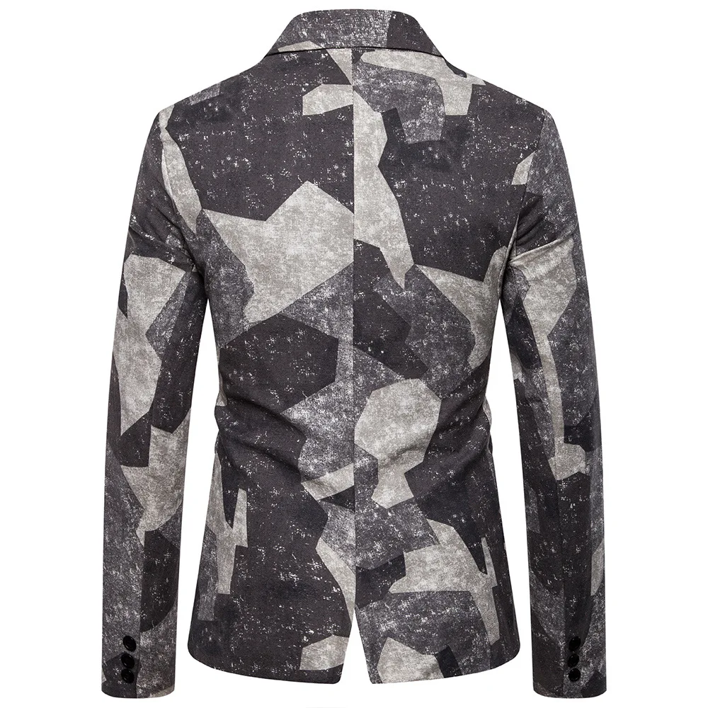 

2019 New Style Men Leisure Suit Men Ethnic-Style Printed Plus-sized Suit Series