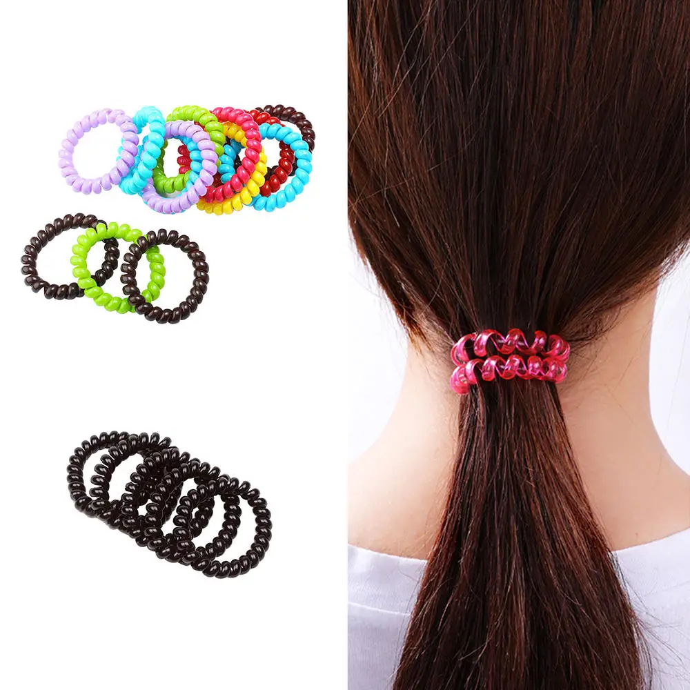 50 шт цвет случайный популярный hairwear карамельный цвет ed телефонный провод волосы лента веревка для волос аксессуары для волос для женщин