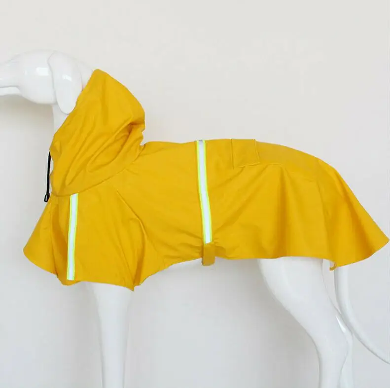 Yellow Водонепроницаемый Pet плащ с капюшоном куртка-пончо для щенка маленькой большой собаки светоотражающий дождевик на открытом воздухе одежда для домашнего питомца поставки - Цвет: Yellow