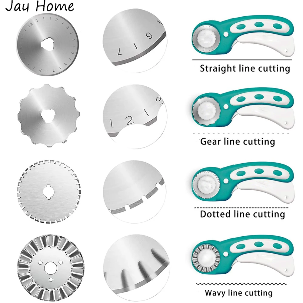 Rotary Cutter, 45mm Rotary Cutter for Fabric, Rotary Fabric Cutter with  Safety Lock, Included Extra 10 Pack 45mm Replacement Blades, Ergonomic  Rotary