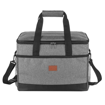 

WEYOUNG 33L Portable Insulated Thermal Cooler Lunch Box Bag for Work & Student Picnic Bag Car Ice Pack,1Pcs,Gray