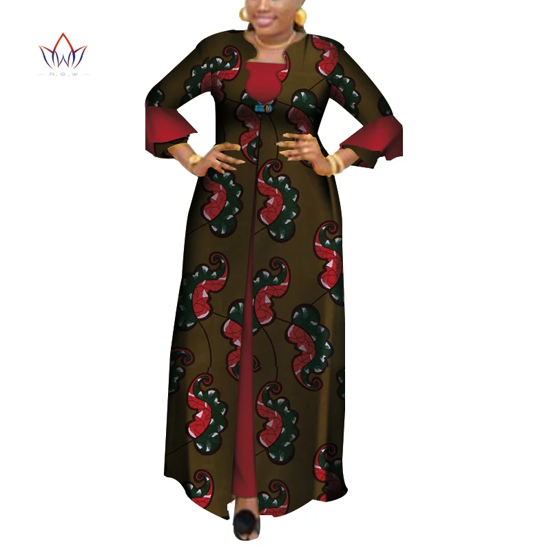Vestidos комплект из обуви в африканском стиле платья для Для женщин Дашики элегантное праздничное платье размера плюс Srapless традиционная африканская Костюмы WY3880 - Цвет: 11