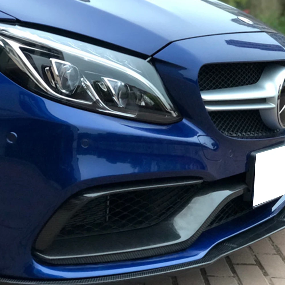 C63 заменен карбоновый передний бампер спойлер для Benz W205 C205 S205 C63& C63s AMG седан& купе& Wagon