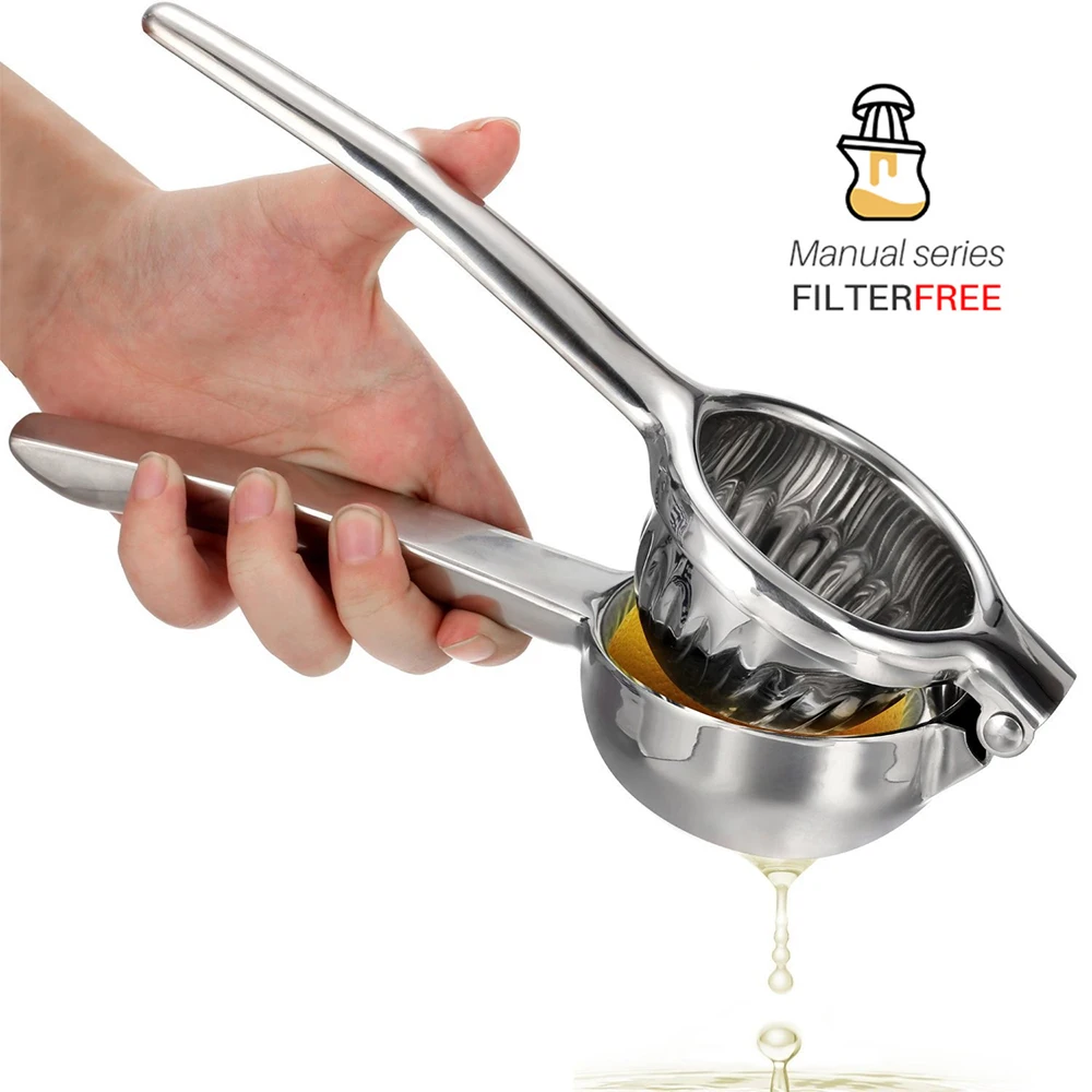 Lemon Squeezer Stainless Steel with Premium Quality Heavy Duty Solid Metal Squeezer Bowl Large Manual Citrus Press
