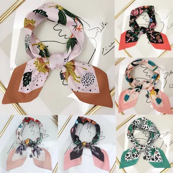 

Fashion Ladies Hand made Bag Hat Headband Tied Handle Small Ribbon Scarf foulard femme shawl silk scarf bufandas invierno mujer
