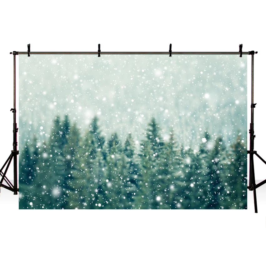 Фотофоны зимний Снежный сосновый лес Рождество фото фон детский душ реквизит фоны для фотостудии фотосессии