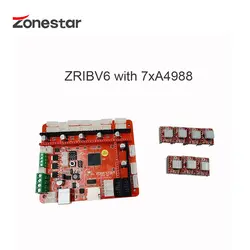 ZONESTAR новые 3D-принтеры плата управления, материнская плата ZRIBV6 Управление; Совместимость с пандусы V1.4 ATMEGA2560 четыре экструдеры