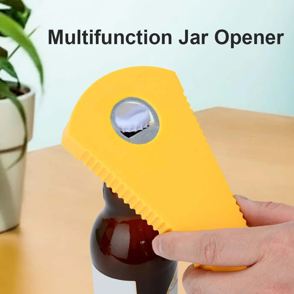 Under Cabinet Jar Opener Portable Kitchen Multi-function Cap Opener Opens Any Size Type of Lid for Arthritis Weak Hands Seniors