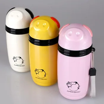 

Stainless Steel Vacuum Flask Creative Pig Design Thermos Bottle Kettle Kitchen Vacuum Cup Water Bottle
