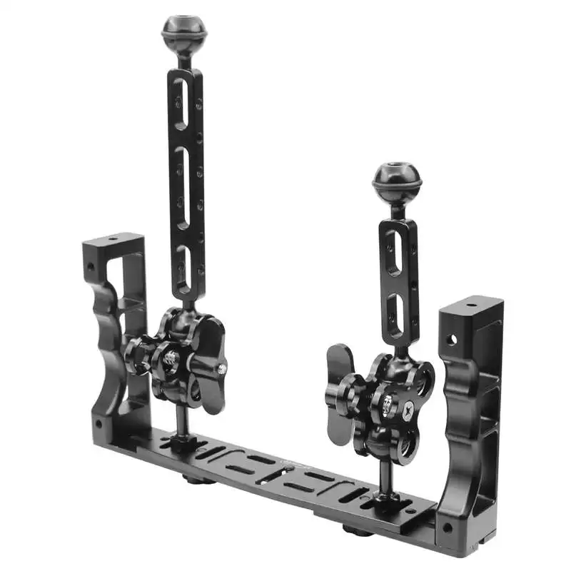  Cnc Scuba Diving Underwater Light Arm System Triple Clamp Tray Bracket Handle Grip Stabilizer Rig F
