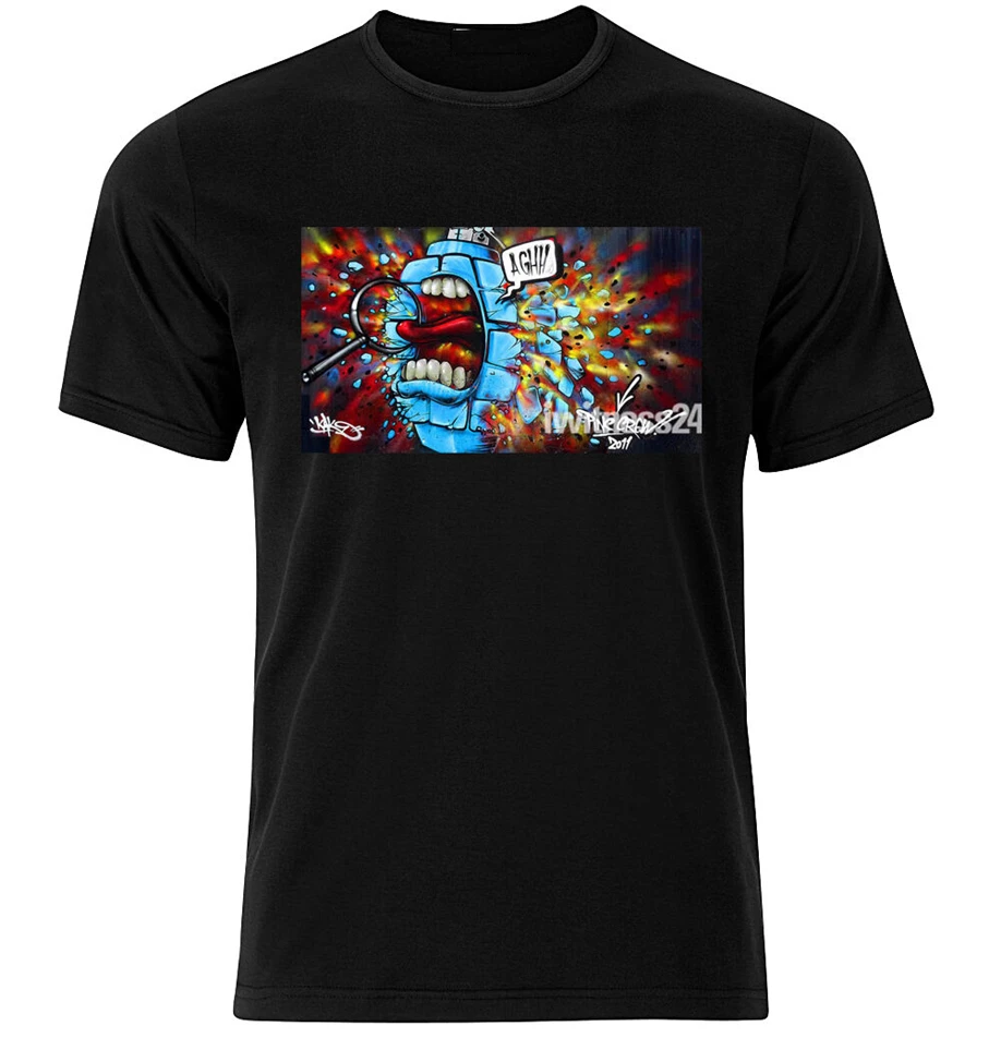 Graffiti Shirt Xvii - Graphic Cotton T Short &amp Long Sleeve Full-Figured Tee |