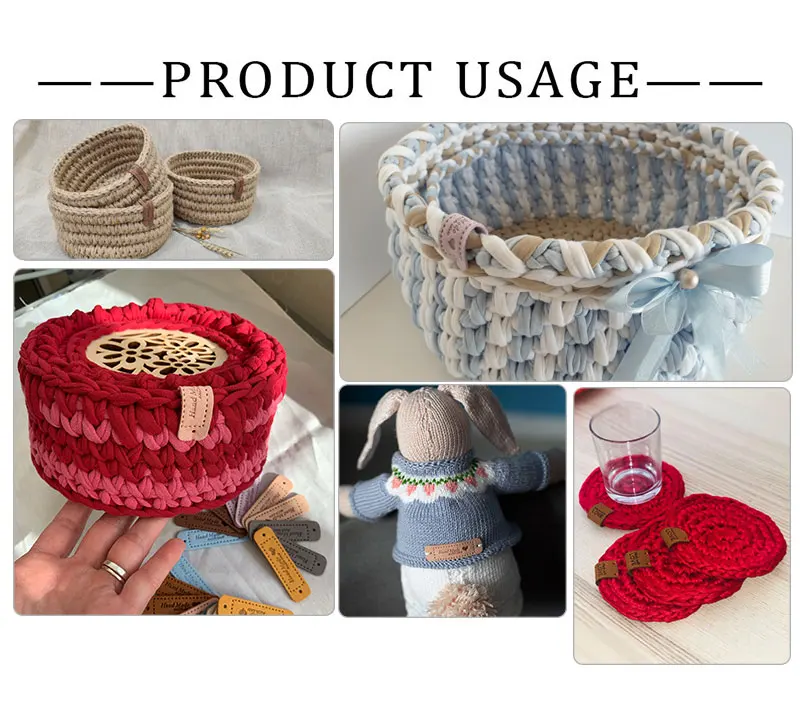 20Pcs Handmade Label Made With Love Labels Leather Tags For Clothes Sew Tags DIY Hand Made Jeans Bags Shoes Garment Accessories