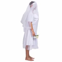 Funny Men's Bride Drag Queens Halloween Costume Adult Groom Reversal Cosplay Outfits Carnival Easter Purim Fancy Dress 2