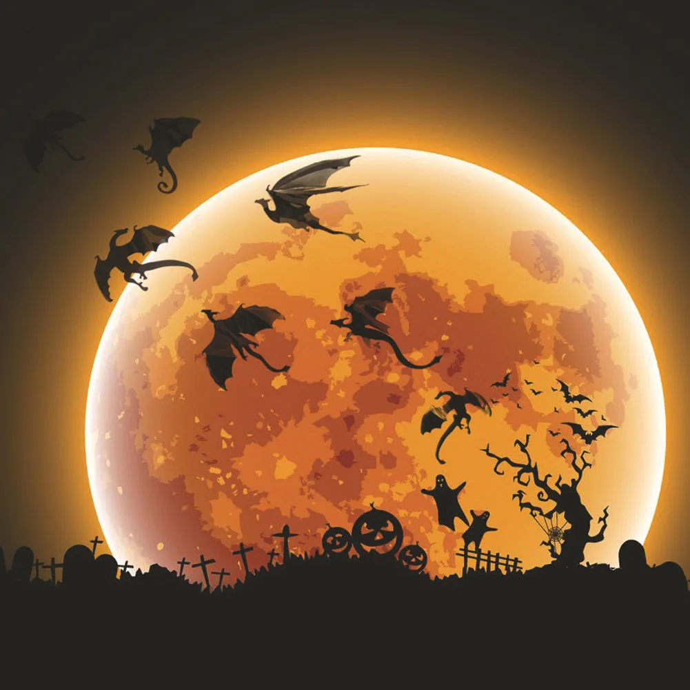 

7PCS/SET 3D DIY PVC Dragon Wall Stickers Halloween Decoration Wall Decals Vintage Poster Background Decorative