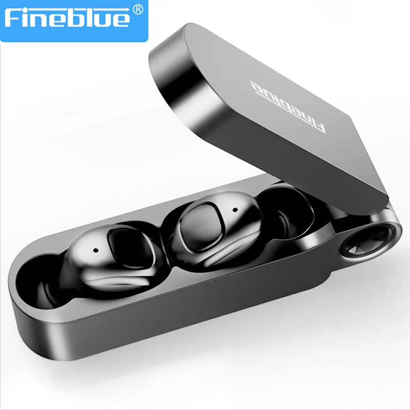 Беспроводные Bluetooth наушники Fineblue F max Tws 6D стерео Super bass PK H1 чип QS1 GT2 i1000 i5000 i50000