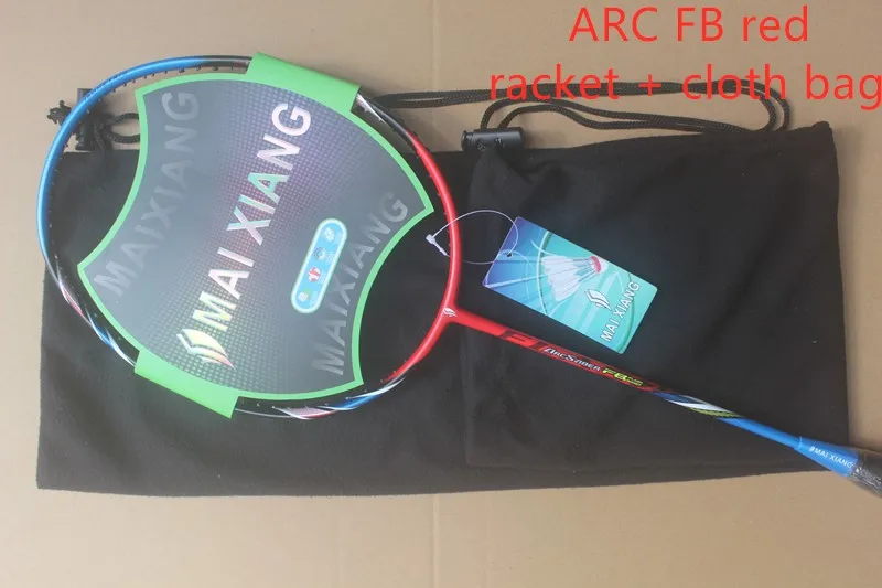 VT FB ракетки для бадминтона Углеродные Т-образные 30 фунтов высокое качество Arcsaber FB ракетка для бадминтона - Цвет: A FB red cloth bag