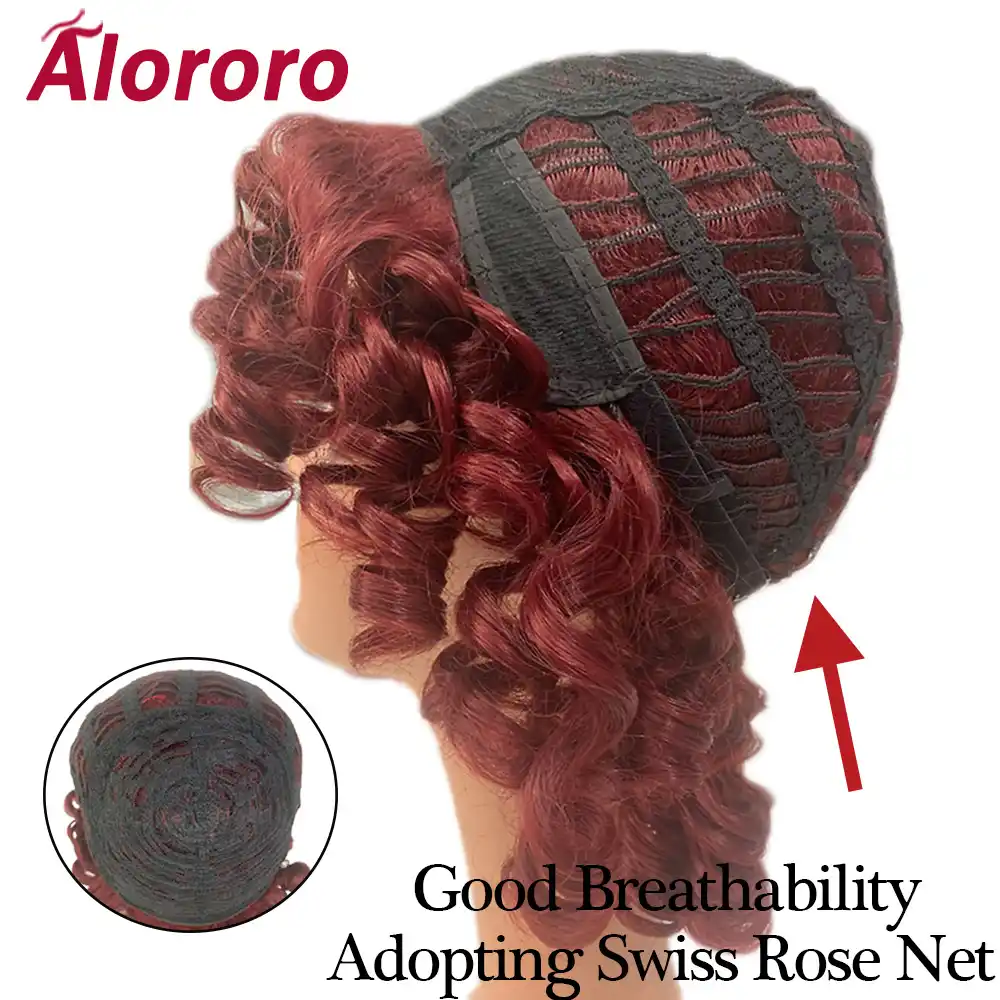 Alororo Korotkie Sinteticheskie Volosy Pariki Dlya Chernyh Zhenshin 14 Dyujmov Krasnyj Chernyj Blond Cvet Fulffy Wand Curl Pricheska Zhenskij Poddelnyj Parik Aliekspress