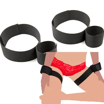 Salve Handcuff Ankle-cuffs Adult Sex Toy for Woman Fetish Restraint Bondage Adjust Strap Leg Thigh Cuff Spreader Bar Cop Cosplay 1