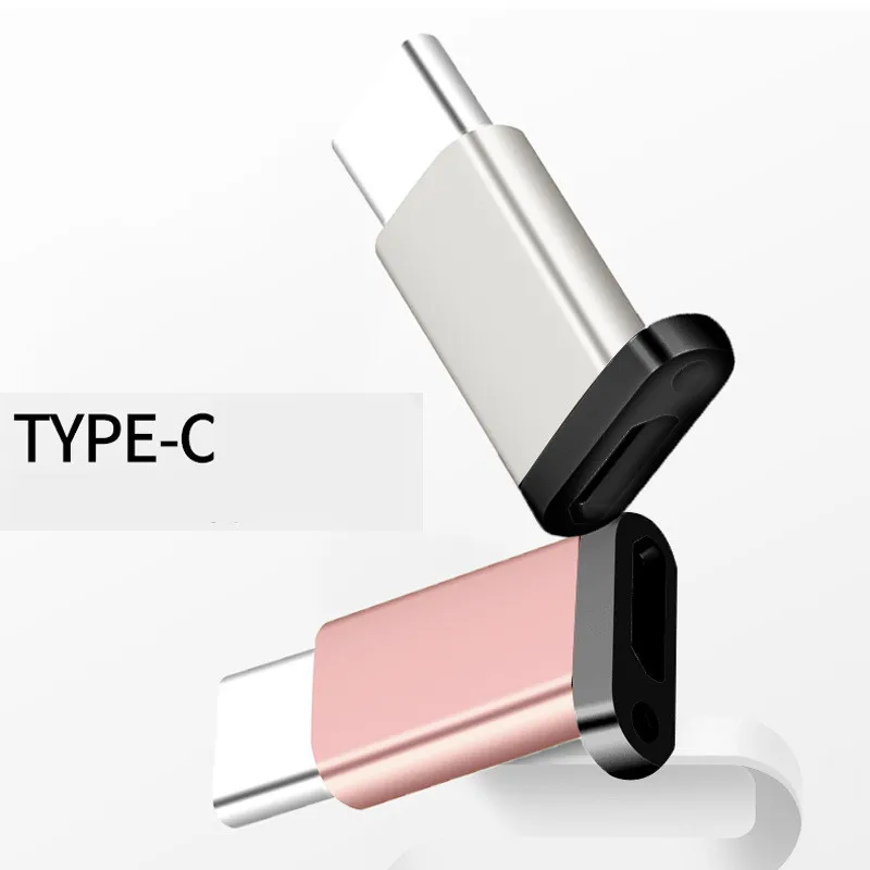 

V 8 to type C converter with grommet OTG micro to type-C mobile phone adapter metal shell