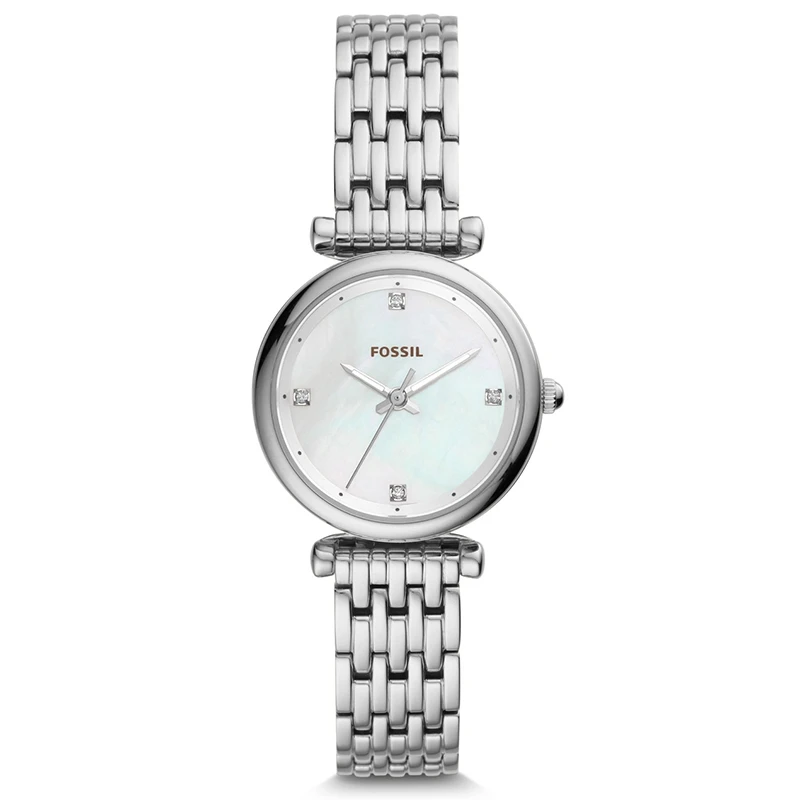 FOSSIL Ladies Watch Carlie Mini THREE-HAND Stainless Steel Watch Luxury Pocket Watches for Women Stylish ES4430P