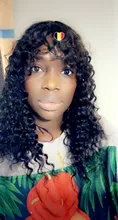 Sin Costuras de la onda de agua peluca peruano pelucas de cabello humano con flequillo completo máquina peluca para las mujeres negras 8-24 pulgadas envío rápido