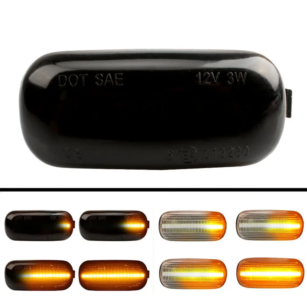 

1 Pair LED Dynamic Side Marker Turn Signal Lights Sequential Blinker Light Side Light Flowing Leaf Board Edge Light Turn Signal