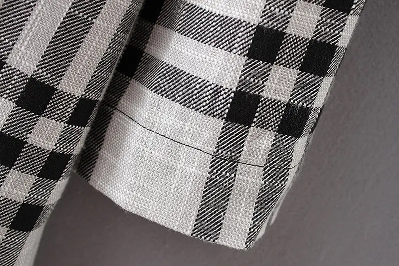 Женская одежда осенний костюм воротник на пуговицах клетчатая ветровка Тренч Moda Feminina Casaco Feminino длинное пальто