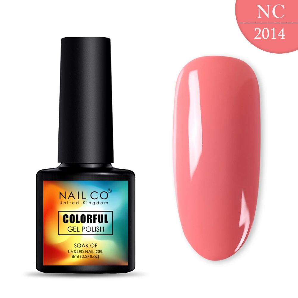 NAILCO, 8 мл, 130 цветов, Гель-лак для ногтей Lucky color, Гель-лак для ногтей, дизайн ногтей, Гель-лак Esmalte Nails Lak Hybrid Soak Off - Цвет: 2014