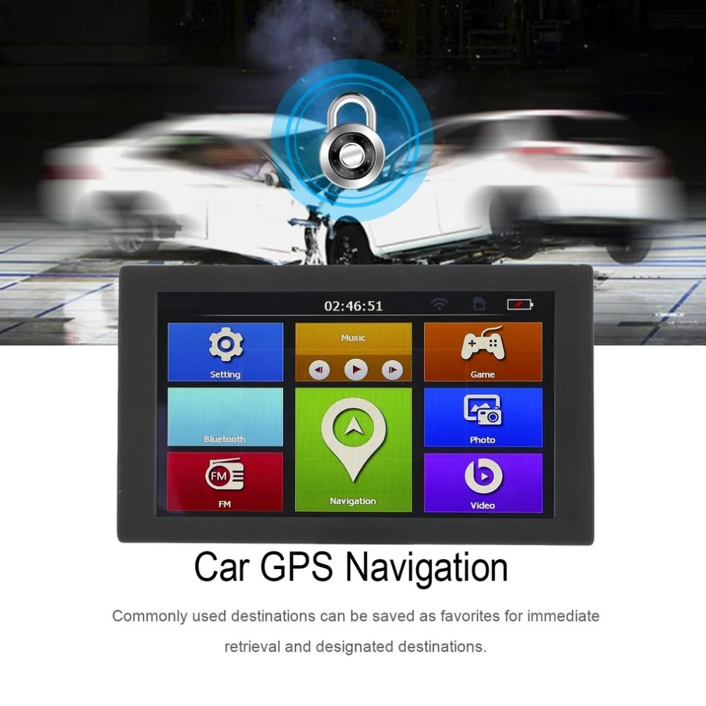 " S900 автомобильный Грузовик HD gps навигация 256 м+ 8 Гб Камера заднего вида сенсорный экран FM навигатор точное положение черный