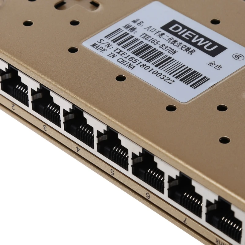 8-Порты и разъёмы Gigabit Ethernet сетевой коммутатор Gigabit металлический Настольный концентратор LAN 10/100/1000 Мбит/с