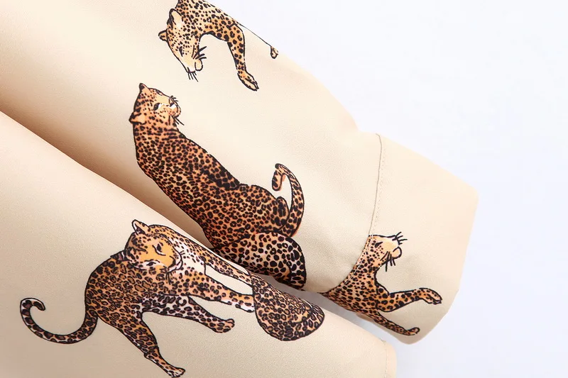 Осень новая женская одежда с леопардовым принтом винтажные рубашки с длинным рукавом
