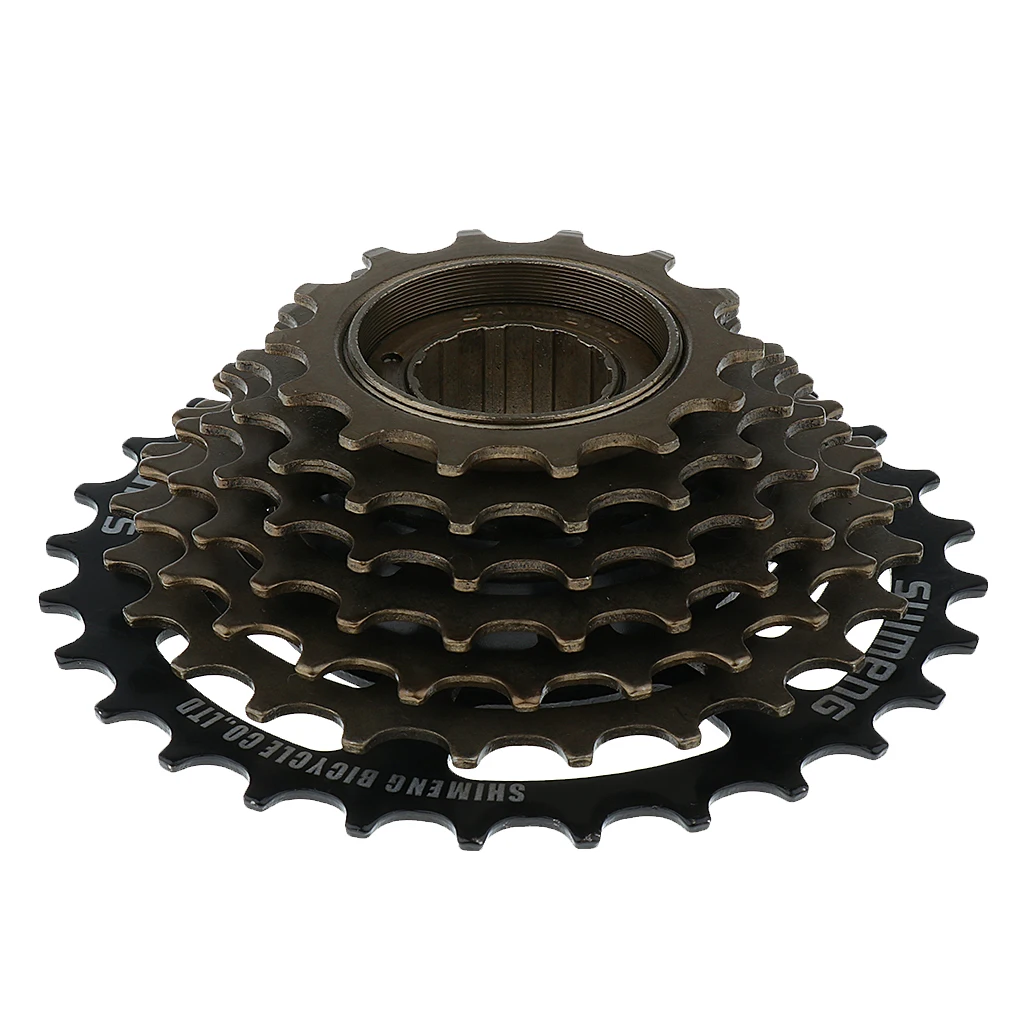 7-Speed Tourney Bicycle Freewheel Bike Sprocket 7 Speed Cassette 14-16-18-20-22-24-28T for Mountain MTB Bike