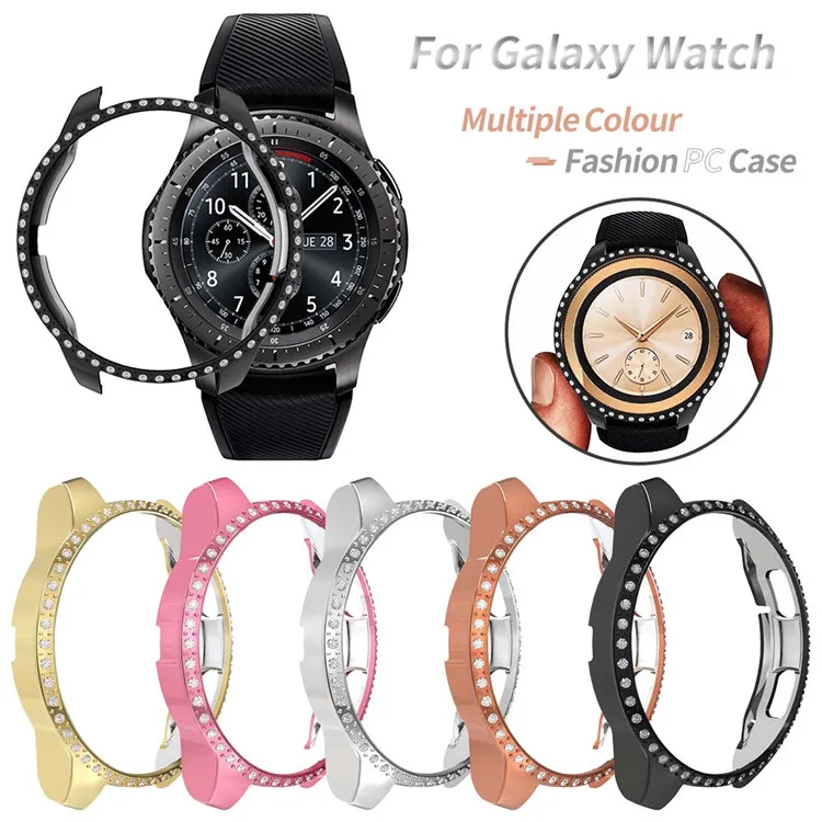 Модный защитный чехол из поликарбоната с бриллиантами для samsung Galaxy Watch 42 мм 46 мм, легкий Чехол-бампер для gear S3, тонкая оболочка, аксессуары