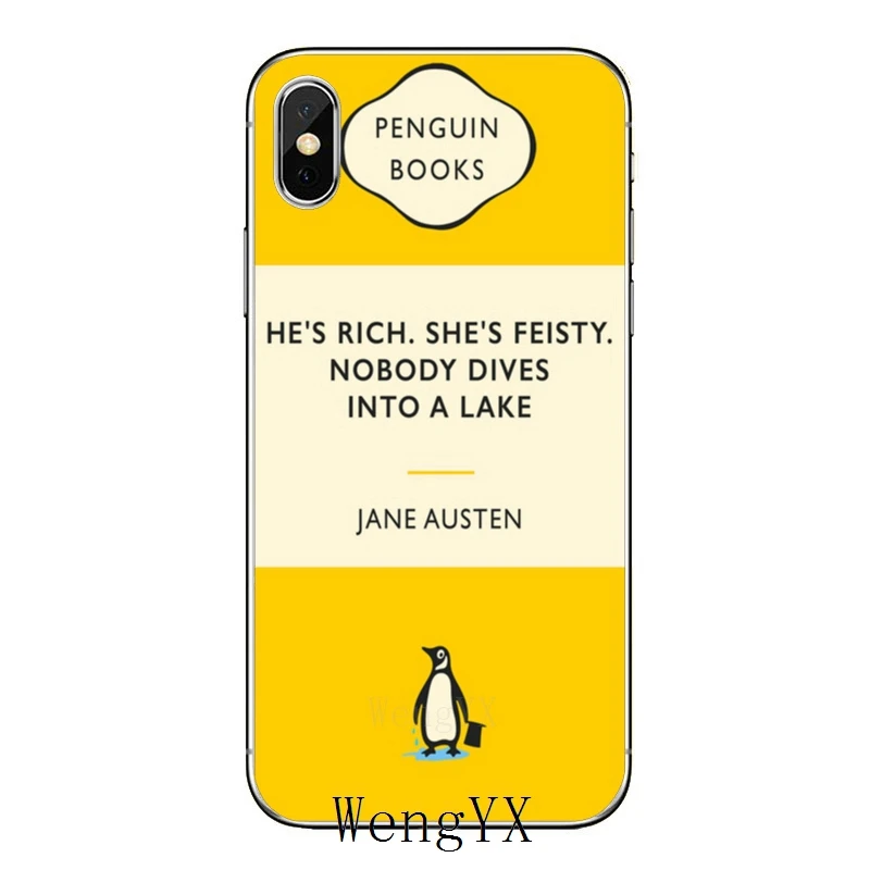 Чехол для iPhone 11 pro XR X XS Max 8 7 6s plus SE 5s 5c iPod Touch 5 6 - Цвет: Jane-Austen-A-10