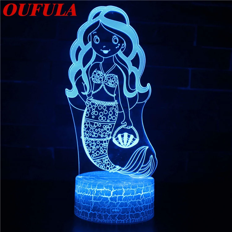 

Night LED Lights Novelty 3D lamp Cute Toy Gift 7 Color Abstract Artist Graphics Cartoon Atmosphere Lamp For Children Kids Room