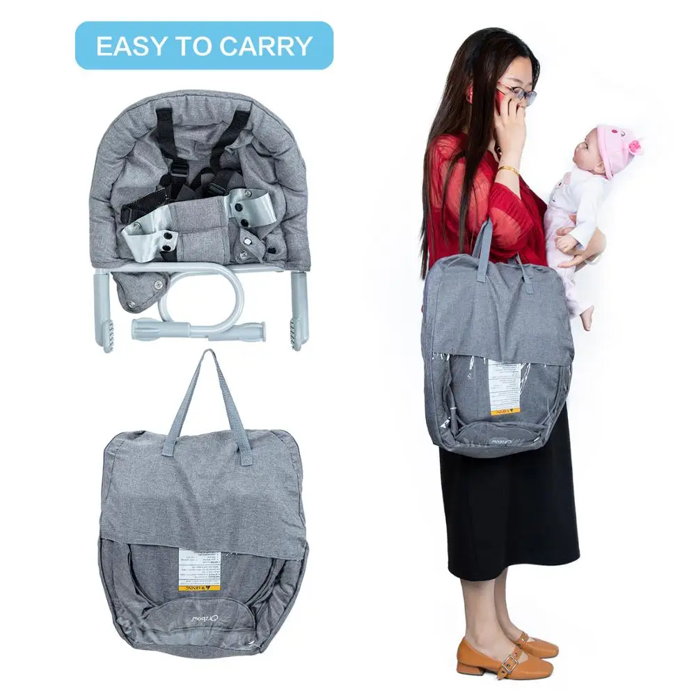 Orzbow Children High Chair For Feeding Baby Booster Seat Portable Travel Folding Chair kids Toddler Hook-on Dining Table Chair