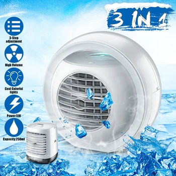 

12V Mini Portable Air Conditioner Water Cooling Fan Conditioning Fan Humidifier Purifier Usb Desktop Air Cooler Fan