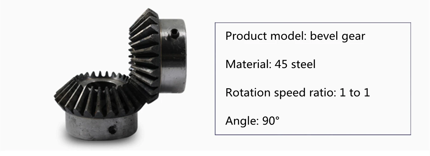 Mxfans 2pcs 1.5 Module 12T 8mm Hole Diameter 45# Steel Bevel Gear 1:1 Ratio