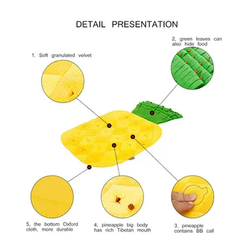 

Pet Toys Pineapple Sniffing Pad Pineapple Sniffing Pads Dog Toys Consumption Of Energy Teeth And Leakage Training