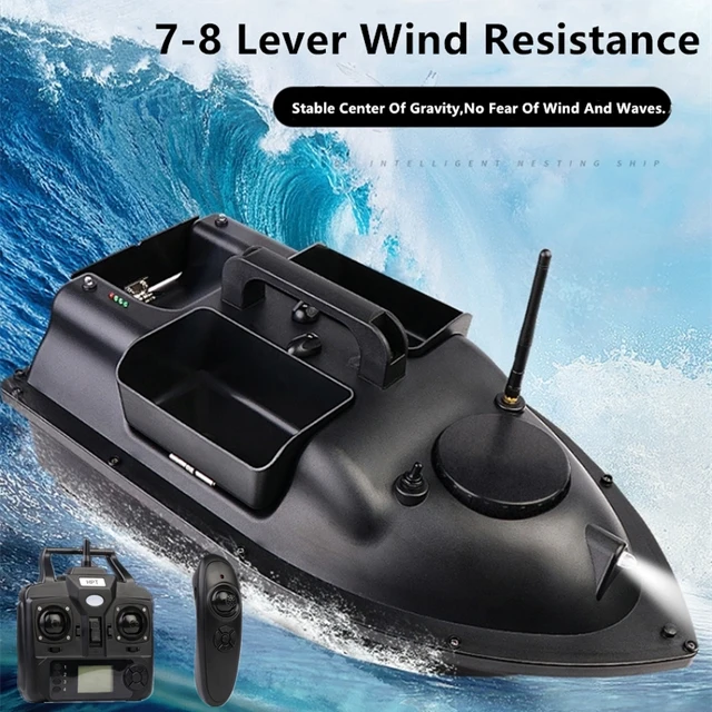 16 GPS Point Intelligent Return 3 Hopper RC Fishing Boat Bait 500M 6H LCD Screen Fish Finder Remote Control GPS RC Bait Boat 5