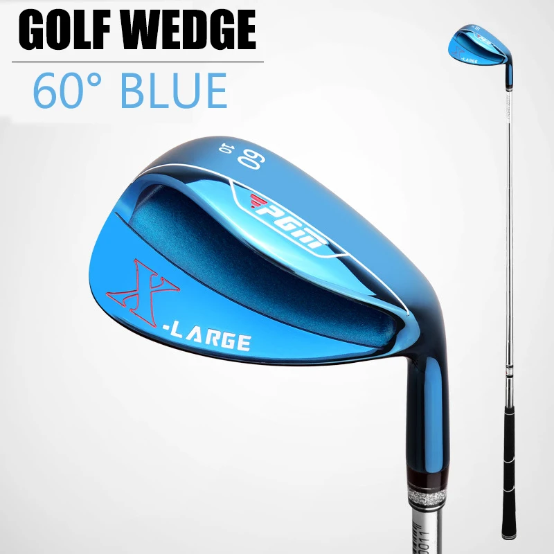 CRESTGOLF клюшки для гольфа 56 60 градусов увеличение размера версия стальные клюшки для гольфа мужские и женские унисекс песок Расширенный низ клинья - Цвет: Blue 60 Degrees