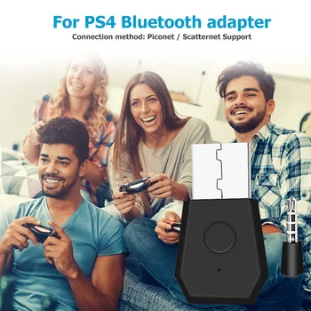 

USB Adapter Bluetooth Receiver 3.5mm Bluetooth 4.0 Dongle Lightweight Space-saving Transmitter for PS4 Controller
