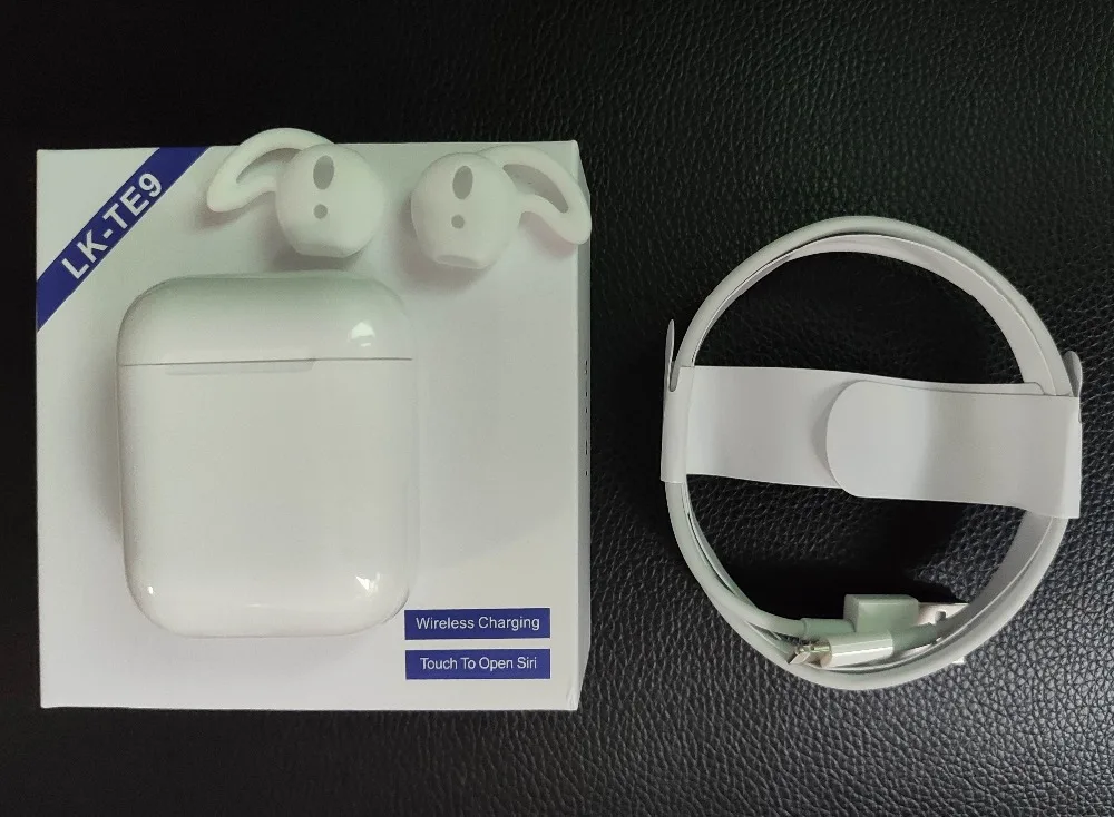 10 шт. LK-TE9 Bluetooth наушники 5,0 с функцией автоматического подключения к окну Smart touch Беспроводная гарнитура Беспроводная зарядка