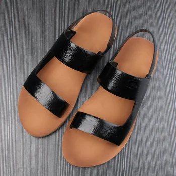 

Summer Sandals Mens High Quality Genuine Leather Casual Sandals Male Soft Outer Wear Fashion Sandals Slippers all-match cowhide