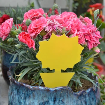 

10pcs new Yellow Butterfly Shaped Insect Pest Control Garden Strong Glue Plant Sticky Traps For Aphids Fruit Fly Fungus Gnats