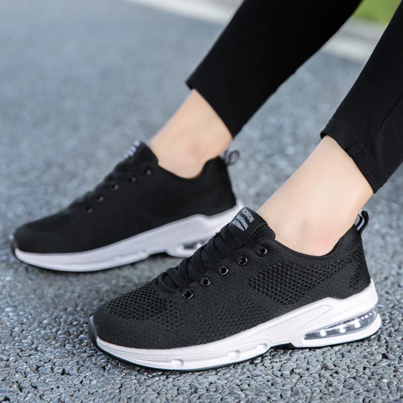 Air Cushion Running Shoes Women Sport Shoes Breathable Round Toe